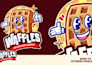 design cute cartoon and mascot logo brand with merchandise